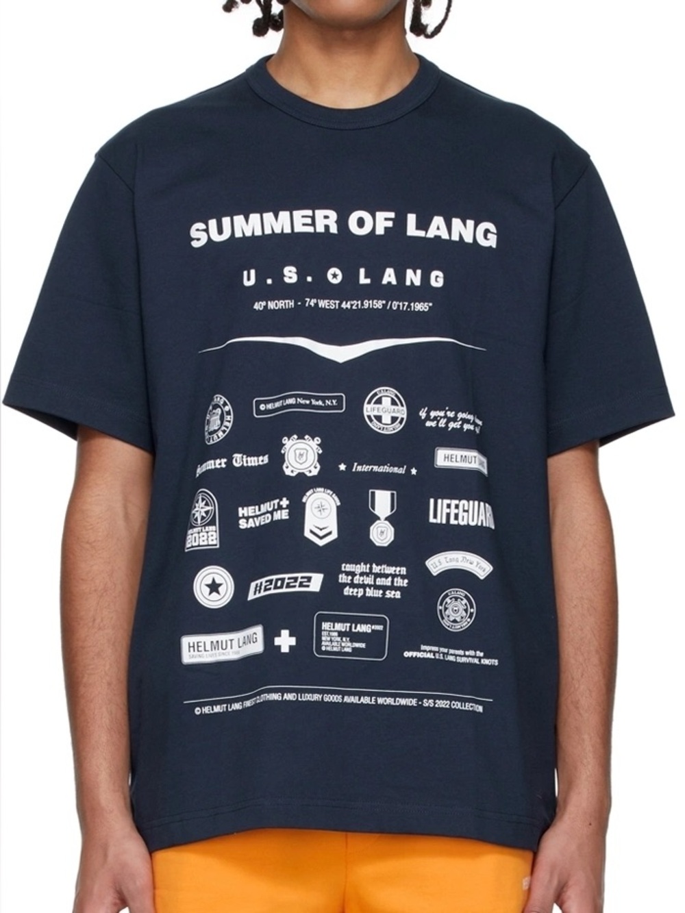 Helmut Lang Black Graphic 'Summer of Lang' Tee